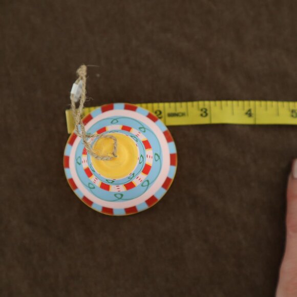 Hand-Painted Bell Ornament Yellow Christmas Holiday Decor Seasonal Festive NWT - Picture 5 of 8